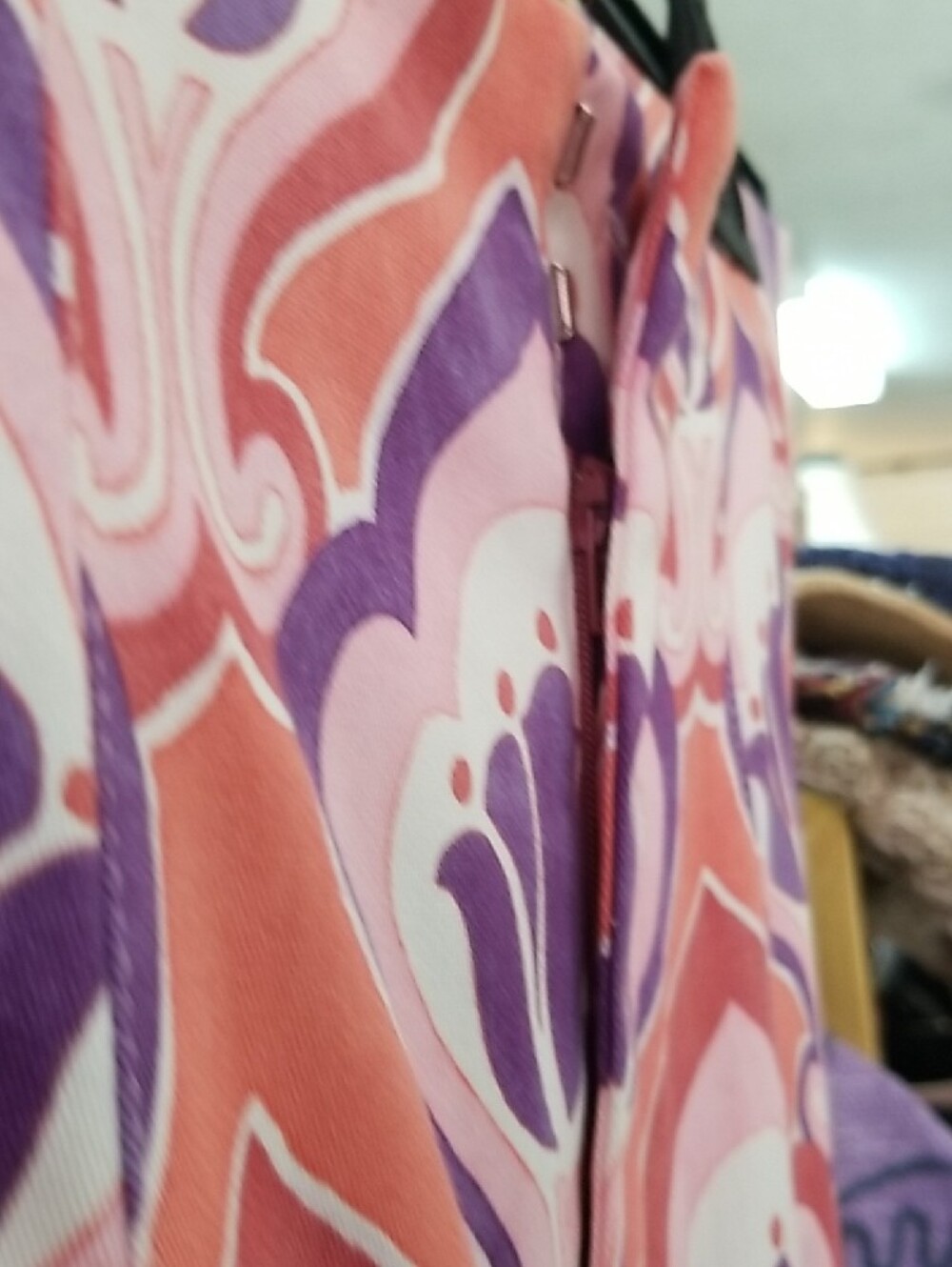 Zara Purple & Peach Retro Floral Skirt - Picture 3 of 7